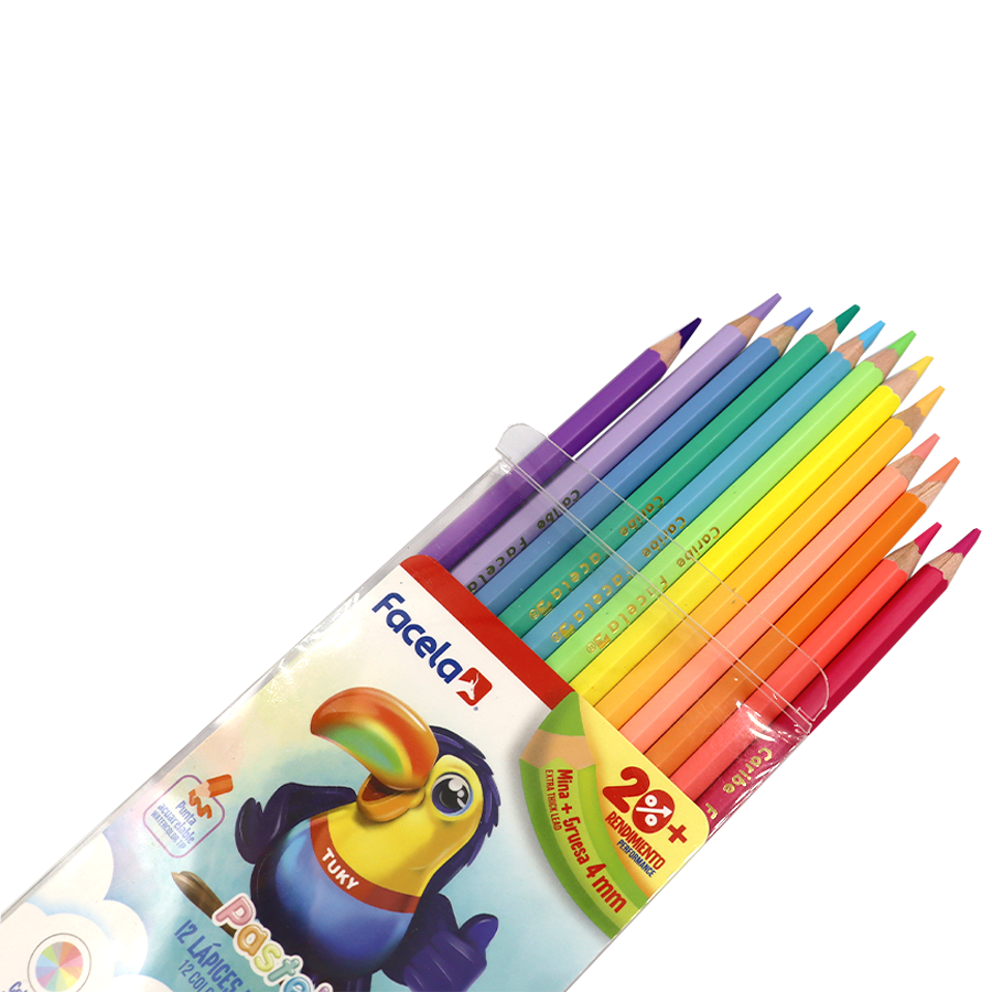 Descubre una amplia gama de colores pastel con nuestros lápices de color pastel de 12 unidades. Con una calidad superior y una variedad de tonalidades, estos lápices suaves y pigmentados te permiten crear obras de arte únicas y delicadas.

Ideales para artistas y diseñadores, los lápices ofrecen una aplicación suave y uniforme, lo que facilita la mezcla y la creación de detalles finos en tus dibujos y proyectos.