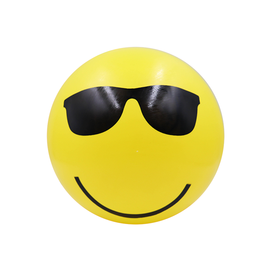 Pelota #10 con diseño de emoji con gafas color amarillo 