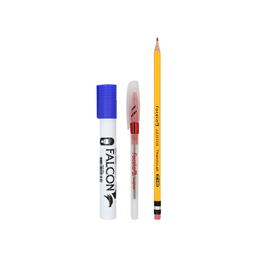 El Set Estudiante 4 es el conjunto perfecto para acompañar a los estudiantes en sus actividades diarias. Este set incluye 1 Lápiz Master, 1 Bolígrafo Comfort y un Marcador de pizarra, ofreciendo todo lo necesario para tus actividades.

Ideal para estudiantes de todos los niveles, este set proporciona productos de alta calidad diseñados para mejorar la experiencia escolar.