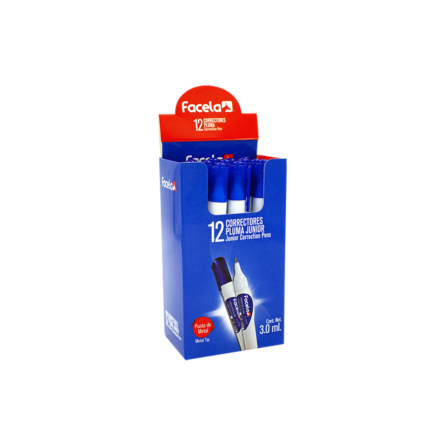 El corrector tipo pluma de 3.5 ml es ideal para corregir rápidamente errores en tus documentos con precisión. Su cuerpo ancho y ergonómico asegura una aplicación cómoda y fácil, brindando resultados impecables al instante.