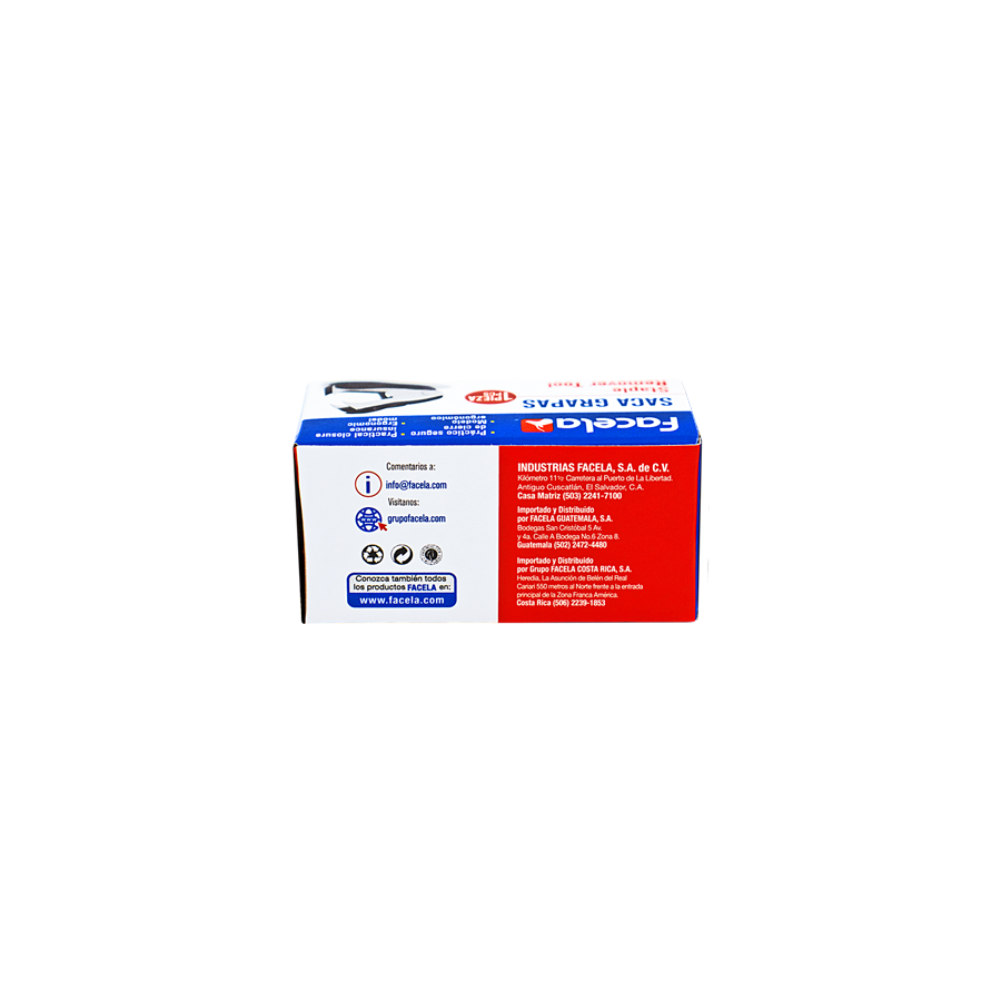 Es una herramienta imprescindible en cualquier oficina. Su diseño práctico y eficiente te permite eliminar grapas con facilidad, manteniendo tus documentos organizados y sin necesidad de esfuerzo adicional.

Equipado con un seguro de cierre, asegura que la herramienta permanezca cerrada cuando no esté en uso, garantizando seguridad y almacenamiento compacto.